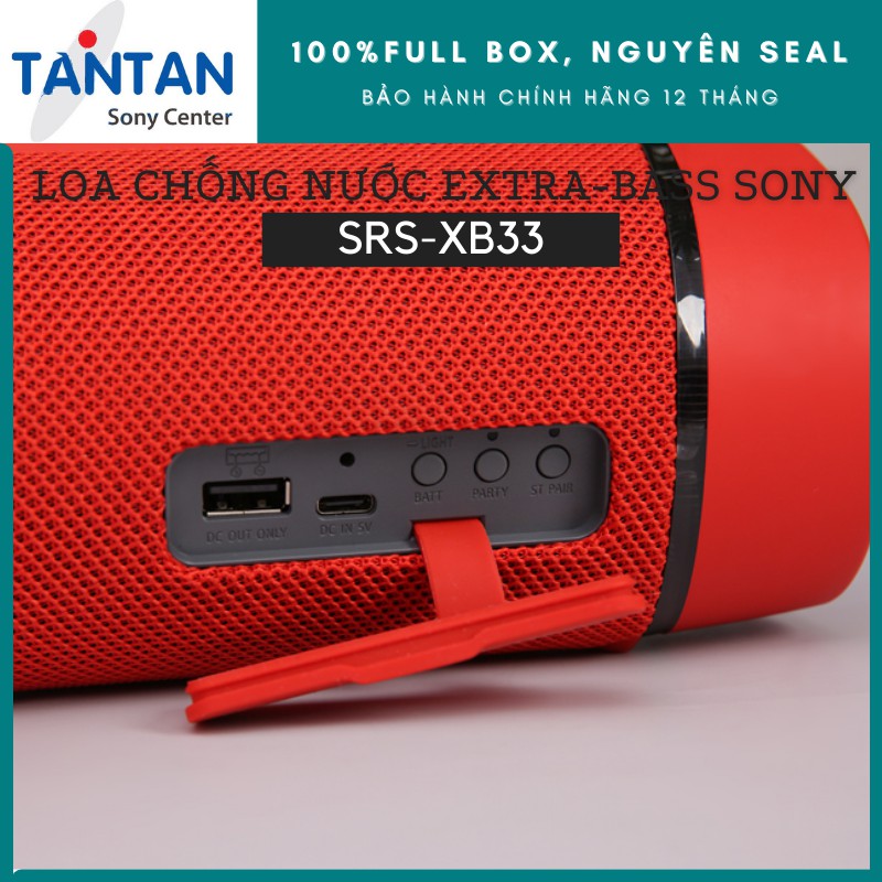 Loa BLUETOOTH EXTRA BASS Sony SRS-XB33 | Sạc điện thoại - Chống sốc, Chống nước IP67 - Stamina - Type-C