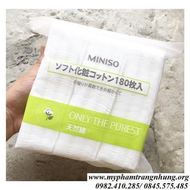 Bông tẩy trang Miniso 1000, 475, 180 miếng Nhật Bản chính hãng | BigBuy360 - bigbuy360.vn