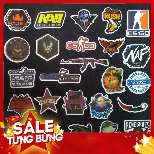 Bộ Sticker dán cao cấp chủ đề COUNTER-STRIKE - CS:GO - Dùng dán Xe, dán mũ bảo hiểm, dán Laptop... - Hàng nhập khẩu