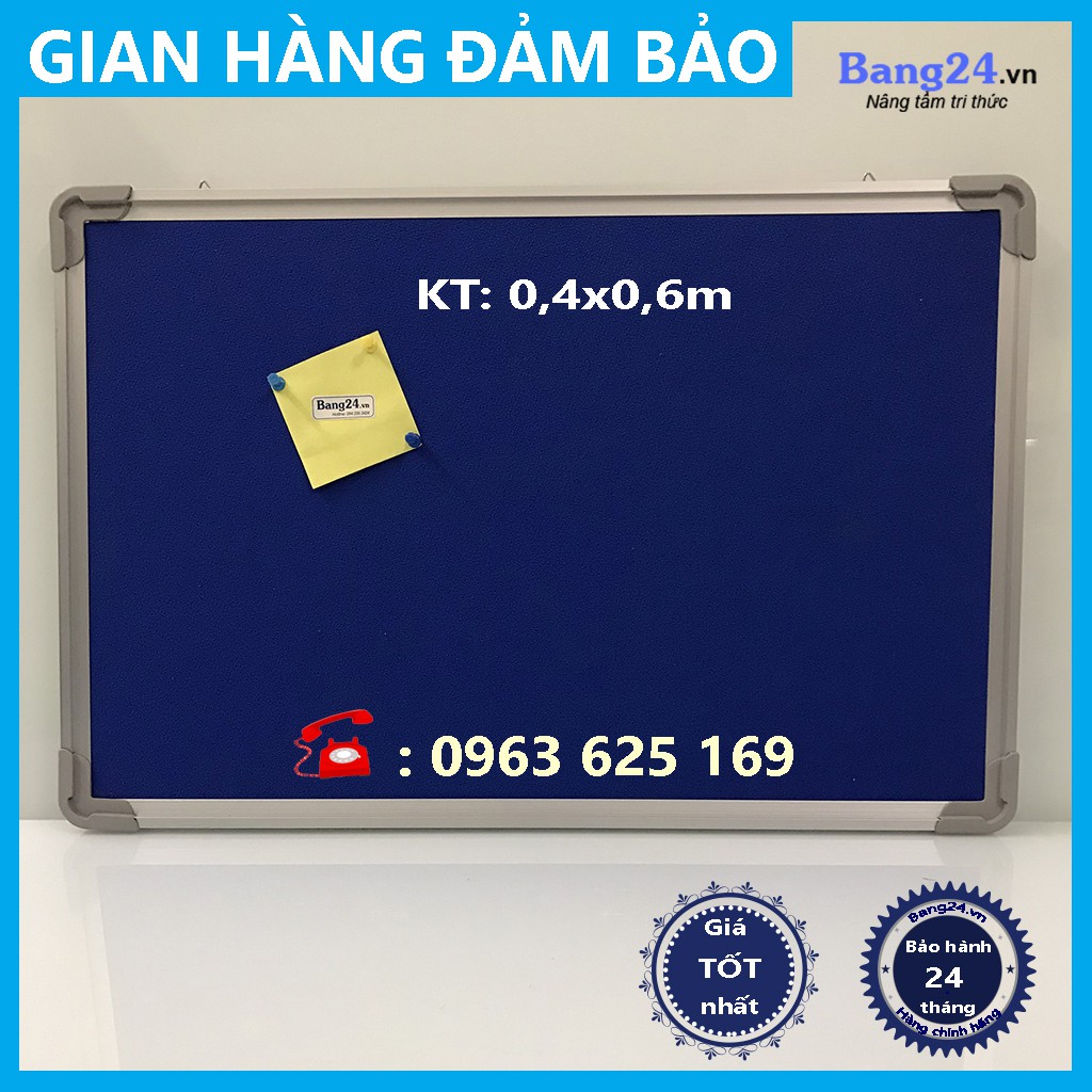 Bảng Ghim Treo Tường; KT: 0,4x0,6m (Tặng 01 hộp đinh ghim ngũ sắc)