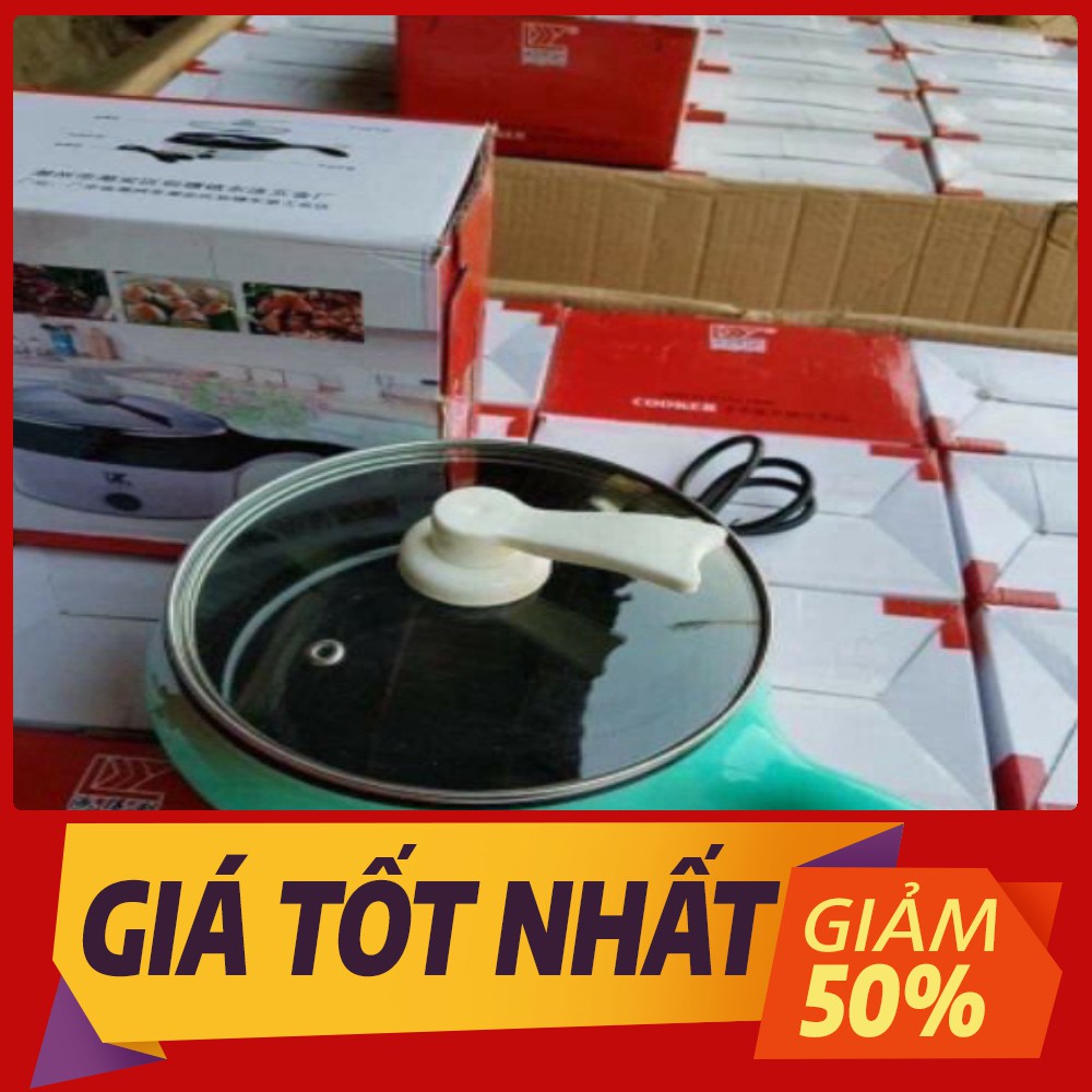 [Sale toàn shop] Chảo nồi điện mini đa năng 2 tầng (Ổ cắm 2 chấu, 2 mức nhiệt)