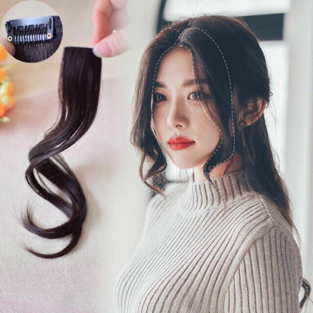 Tóc mái giả đẹp🎁 FREESHIP 🎁 Tóc giả mái dài hàn quốc xoăn