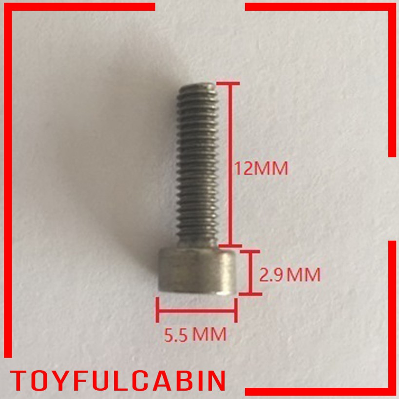Set 10 Ốc Vít Đầu Lục Giác M3 / M4 Titan DIN912 Siêu Bền Chuyên Dụng
