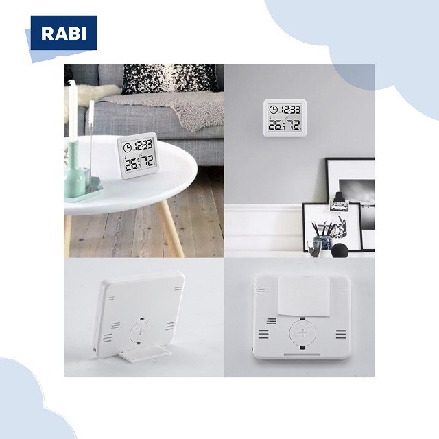 [Mã 157FMCGSALE giảm 8% đơn 500K] [RABI] Nhiệt ẩm Kế Điện Tử 3in1, Ẩm Kế Tự Ghi, Đo Nhiệt Độ, Độ Ẩm Phòng Ngủ Cho Bé