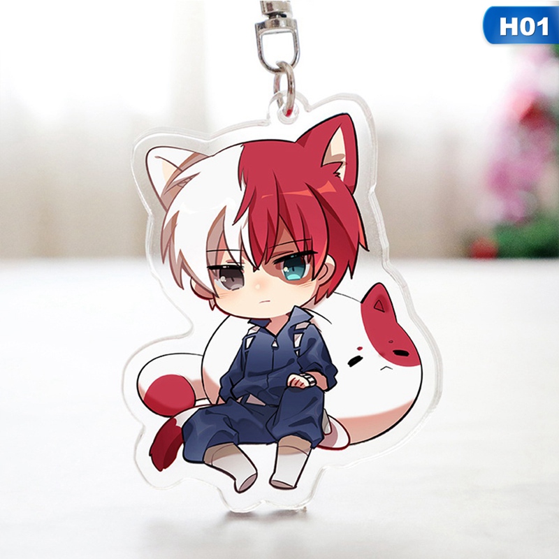 flowersqueen Móc khóa hình nhân vật hoạt hình My Hero Academia đáng yêu