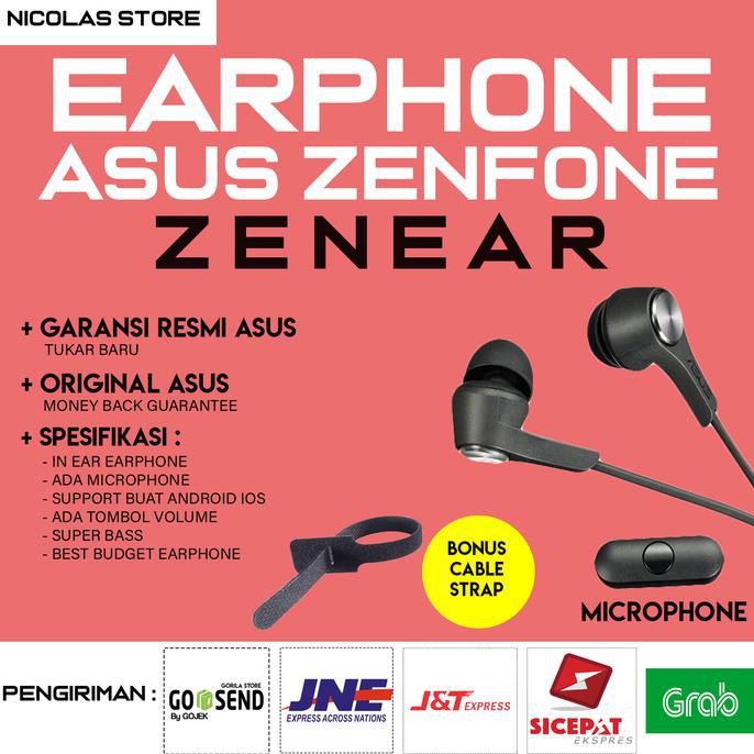 Đen Tai Nghe Nhét Tai Asus Zenear Zenfone Chính Hãng