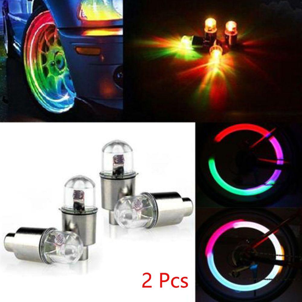 2 Đèn LED Nhiều Màu Gắn Vành Bánh Xe Đạp