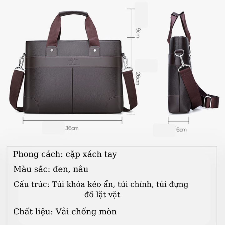Cặp Da Nam Công Sở, Túi Xách Văn Phòng Cặp Đựng Chất Liệu Da Cao Cấp