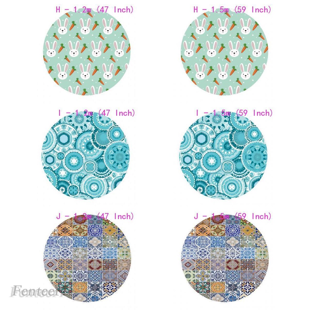 Khăn Trải Bàn Tròn Bằng Polyester Chống Trượt Fenteer1 47 &quot;/ 59&quot;