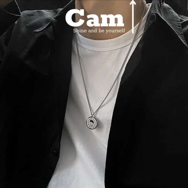 Dây Chuyền Vòng Cổ Nam Nữ Prince hoàng tử Chất Liệu Titan Trắng Bạc Không Gỉ Cá Tính Thời Trang Hàn Quốc - Camcamvintage