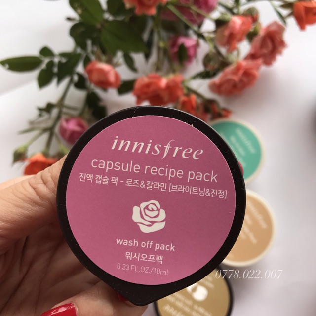 [New 2019] Mặt Nạ Hủ Chiết Xuất Từ Thiên Nhiên Innisfree Capsule Recipe Pack