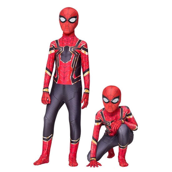 Đồ siêu nhân cho bé trai quần áo siêu nhân nhện liền kèm mũ trùm COSPLAY2101
