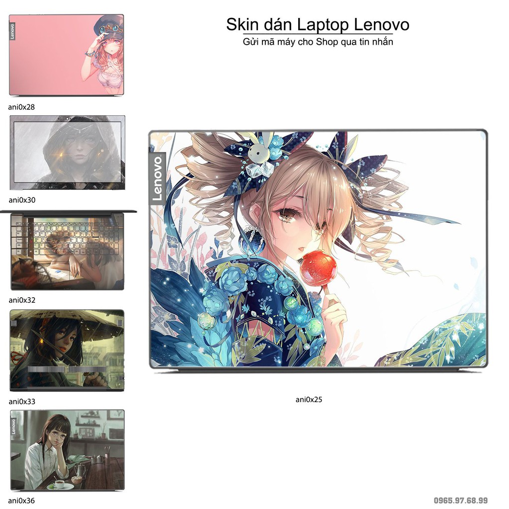 Skin dán Laptop Lenovo in hình Anime image (inbox mã máy cho Shop)