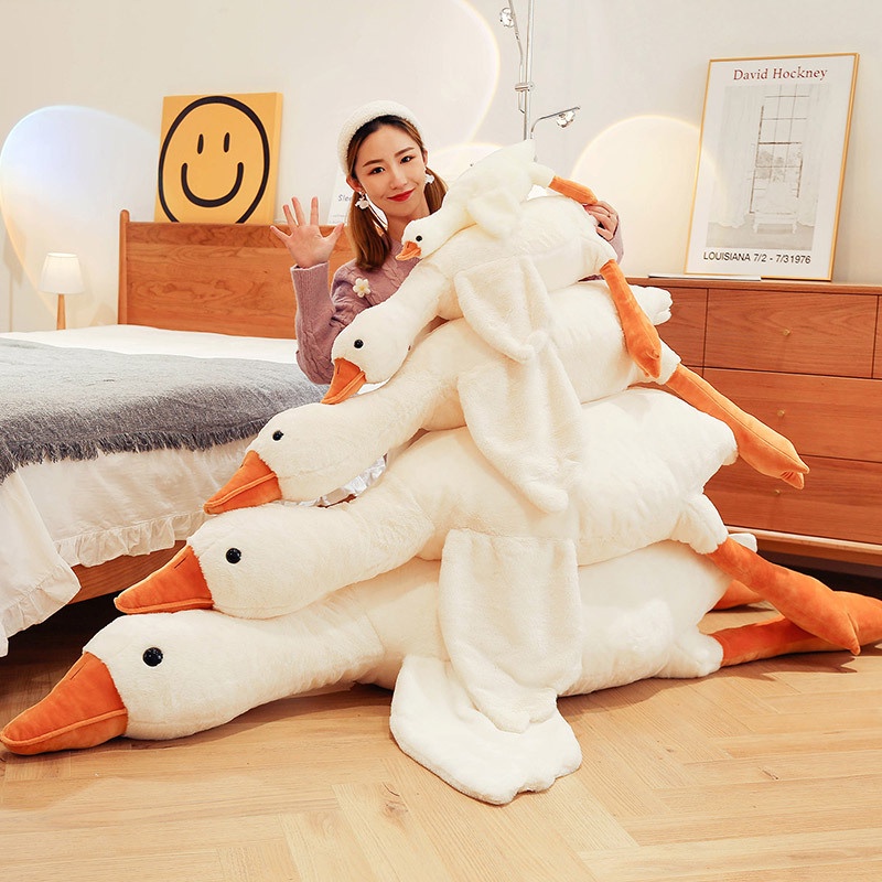 Gấu bông Đồ chơi nhồi bông Hình Con Ngỗng Ngộ Nghĩnh Kích Thước 50CM-160CM