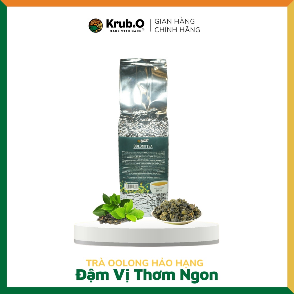 Trà Ô Long Krub.O chuyên dùng pha trà chanh trà quất nguồn nông sản Việt túi 0.5 kg