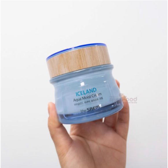 Kem Dưỡng Ẩm Cấp Nước Từ Nguồn Nước Khoáng Sông Băng The Saem Iceland Aqua Moist Cream 60ml