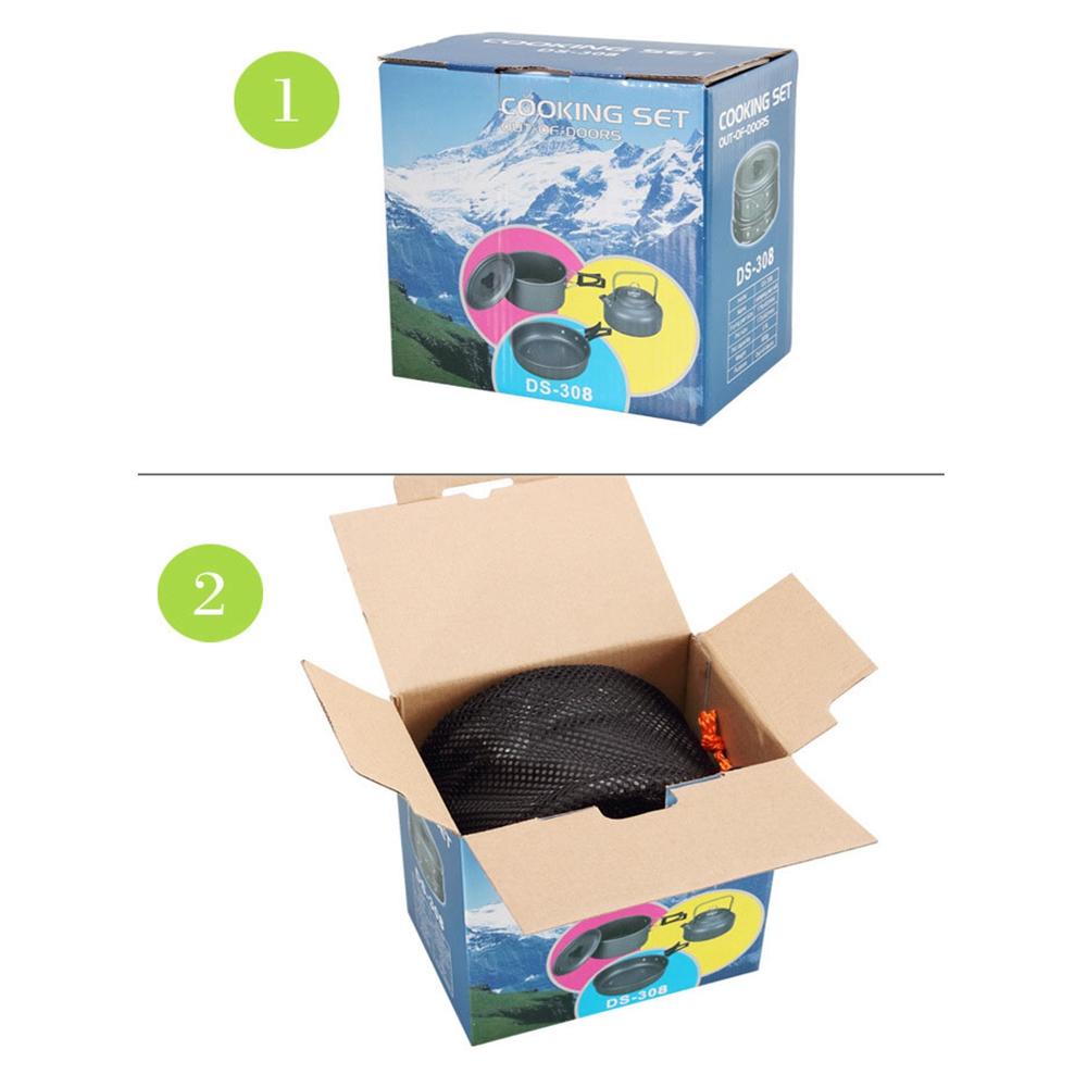 MAYSHOW Bộ Dụng Cụ Nấu Ăn Cắm Trại Cho 2-3 Người