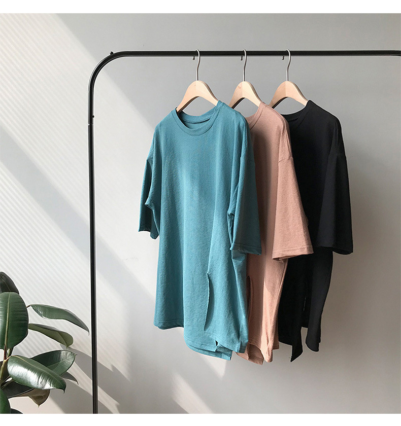 NRVP 2021 summer new short-sleeved T-shirt women's loose mid-length student top tees