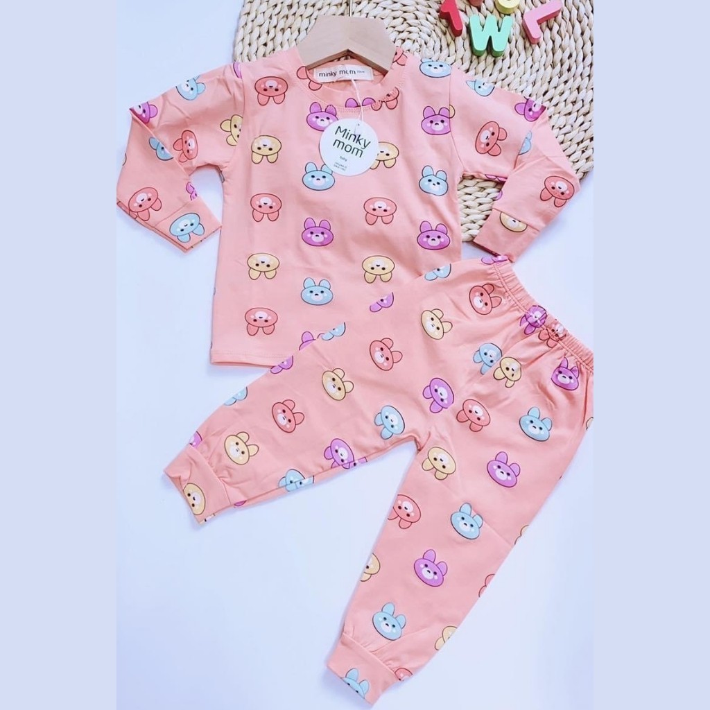 Bộ thun lạnh Dài Tay Minky Mom dài tay ANIMAL cho bé trai bé gái họa tiết dễ thương ATKID Việt Nam