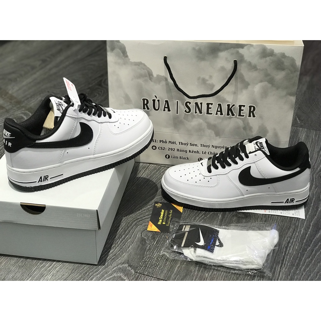 Siêu Phẩm Giày Thể Thao Sneaker A.F.1 Đen Trắng Gót Đen Siêu Hot Cao Cấp Ảnh Thật + freeship