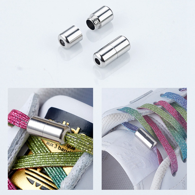 Dây Giày Không Cần Buộc Bằng Kim Loại Nhiều Màu Sắc Cho Trẻ Em Và Người Lớn