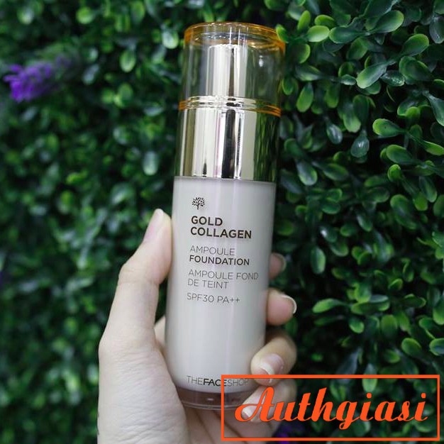 Kem nền bổ sung Collagen và Vàng The Face Shop Gold Collagen Ampoule Foundation TFS 40ml | BigBuy360 - bigbuy360.vn