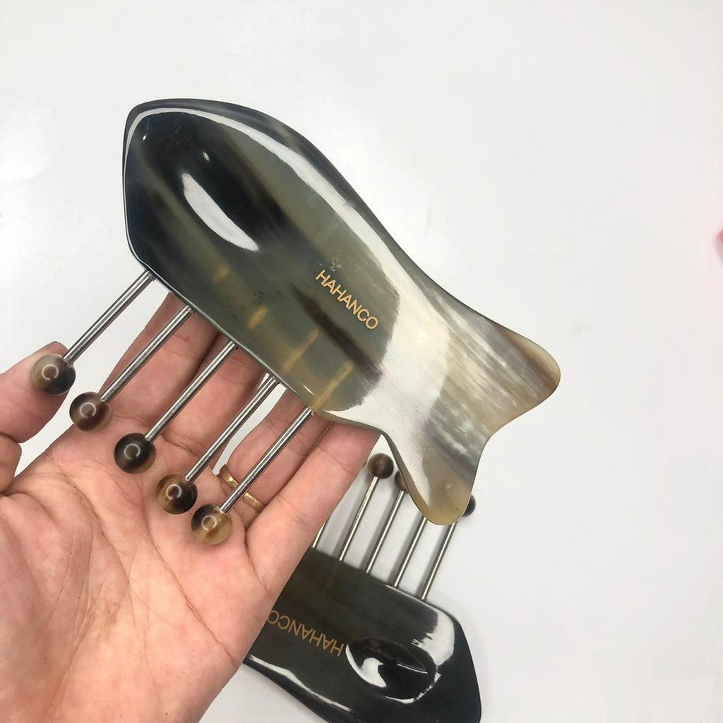 Lược Mát Xa Cá 5 Chân Bi Sừng HAHANCO Chải Thông Kinh Lạc