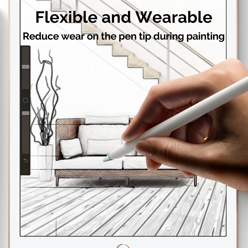 1 Vỏ Bọc Silicon Bảo Vệ Đầu Bút Thay Thế Thông Dụng