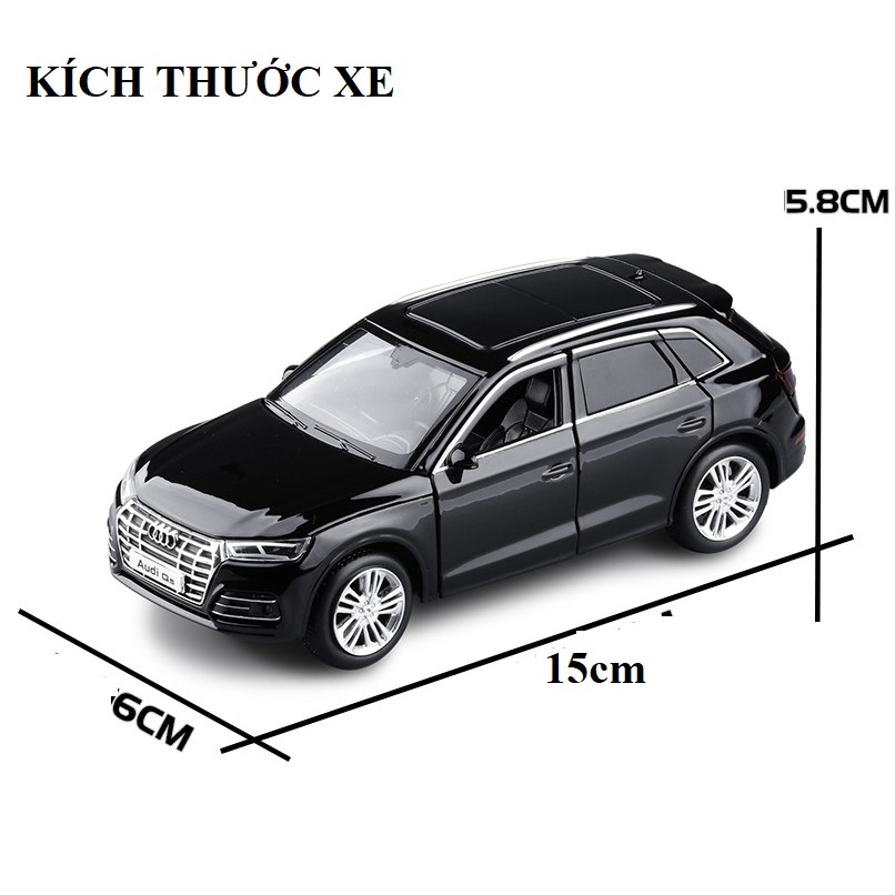 Xe mô hình ô tô Audi Q5 màu trắng tỉ lệ 1:32 xe bằng sắt mở cửa có đèn và âm thanh mẫu mới 2020