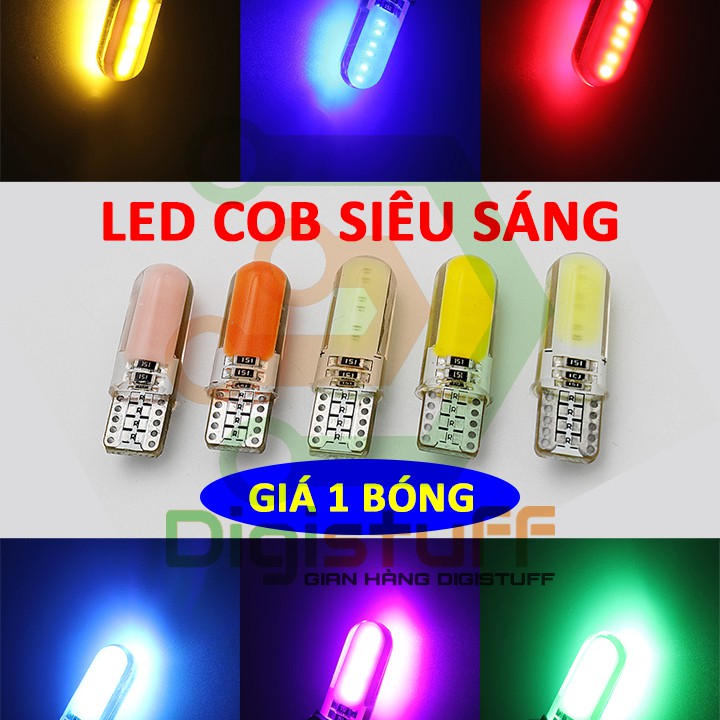 Đèn LED xi nhan demi COB T10 - đèn sương mù led gắn mặt đồng hồ ( taplo ) chiếu biển số