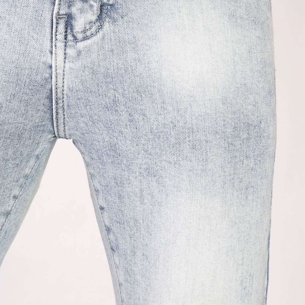 Quần Jean Nam Xanh Bạc Cao Cấp X0158 Chất Bò Xịn Không Ra Màu Vải Jeans Dày Co Giãn Tốt Dáng Slimfit