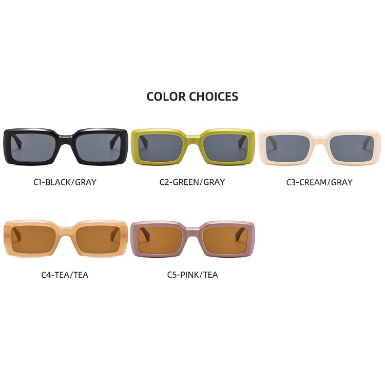 Kính mát gọng vuông phong cách retro 2021 thời trang