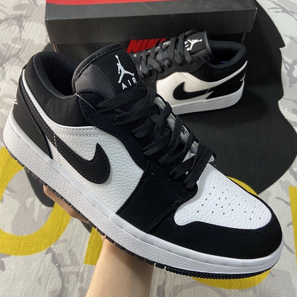 Giày 𝐉𝐨𝐫𝐝𝐚𝐧 1 low Panda màu đen trắng nam nữ,Giày Sneaker JD1 Đen Trắng Cổ Thấp Thời Trang Cao Cấp Hottrend Full Box