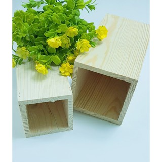 Bộ 2 chậu gỗ cắm hoa