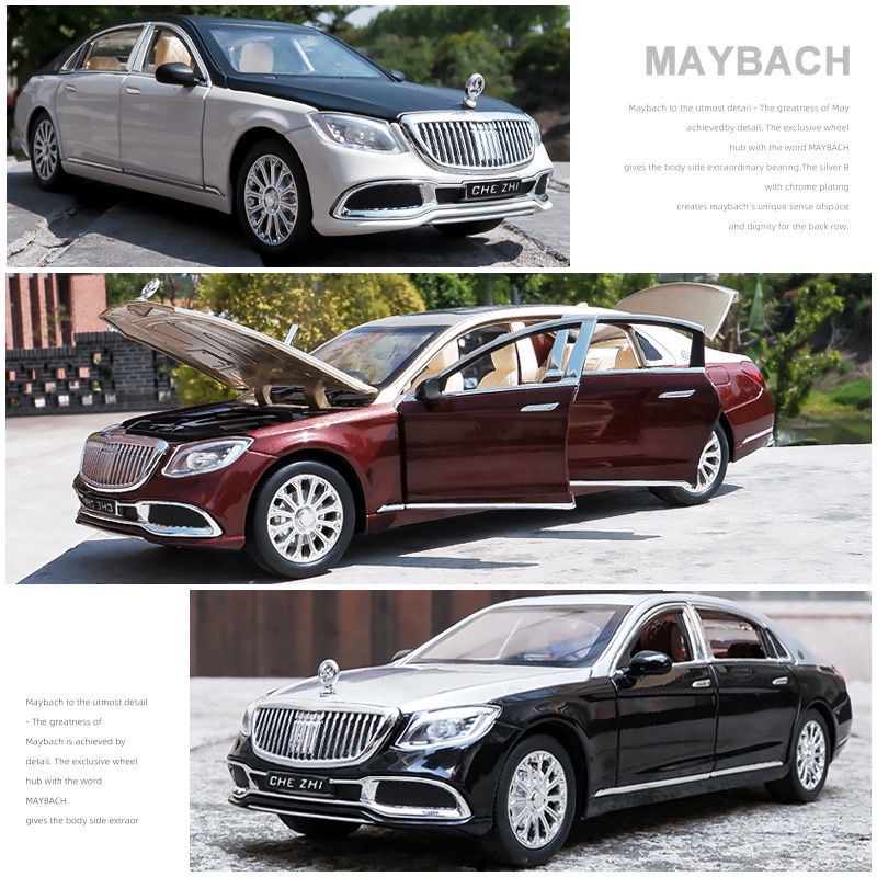 Mô Hình Xe Hơi Maybach S600 Bằng Hợp Kim Tỉ Lệ 1: 24 Có Đèn Và Nhạc Độc Đáo Sống Động