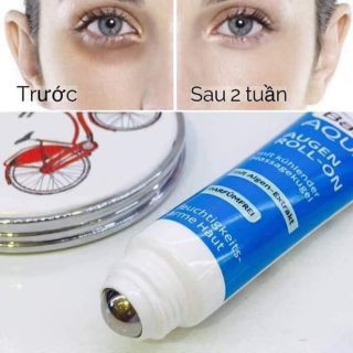 Lăn mắt Balea Aqua Augen Roll On giảm thâm &amp; săn chắc bọng mắt, 15ml [CÓ BILL ĐỨC] Hàng nội địa Đức