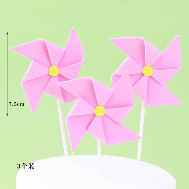 phụ kiện bánh kem bánh kem  [FREESHIP❤️] Set cắm xốp chong chóng