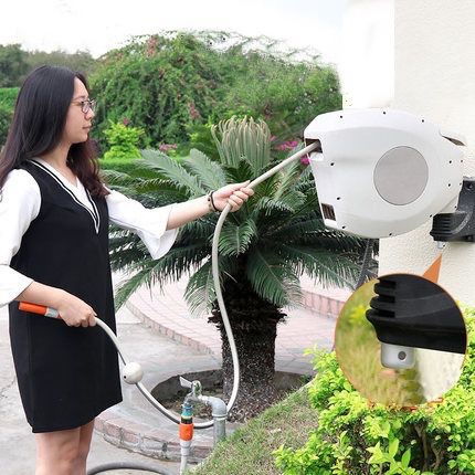 Bộ vòi tưới cây, rửa xe Lionking 30 Mét HRW-30 . Rulo cuộn ống tự động. TẶNG VÒI ĐA NĂNG 5 KIỂU PHUN