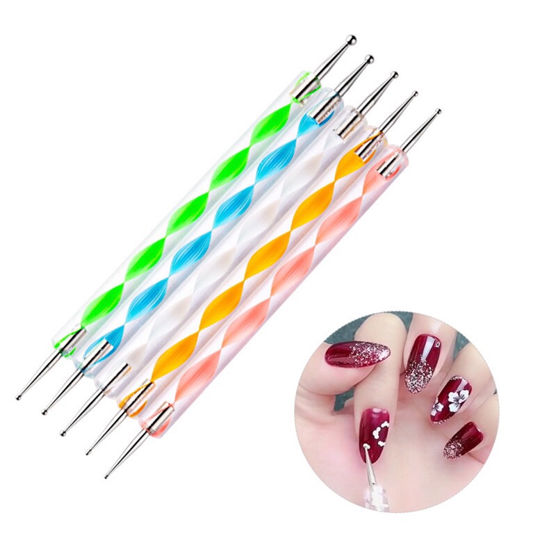 Set 5 bút chấm bi, cọ chấm bi vẽ móng, làm nail chuyên dụng