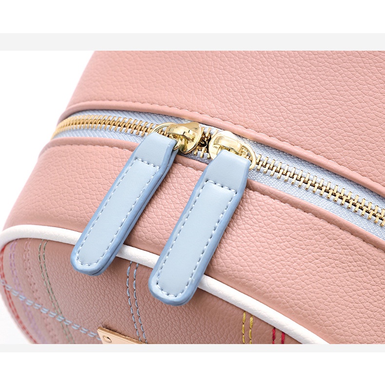 Balo da PU CHUWANGLIN kẻ sọc caro thời trang cho nữ