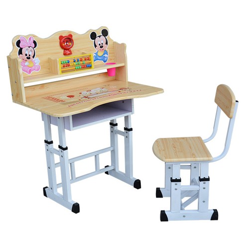 Bàn Học Sinh Có Giá Sách Nhỏ Thiết Kế Thông Minh, Mặt Bàn Gỗ Chân Thép Chắc Chắn, Điều Chỉnh Cao Thấp ..( Có 3 Màu ) | BigBuy360 - bigbuy360.vn