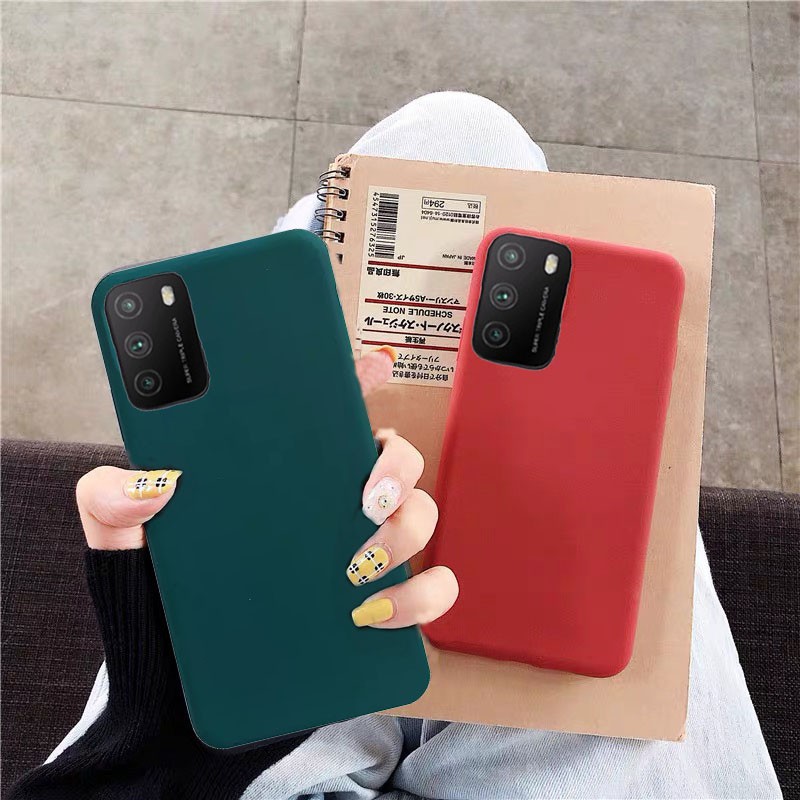 Ốp điện thoại nhựa TPU Silicon Màu Trơn Thời Trang Cho Xiaomi Poco M3 Mi 10t Pro Redmi 9T