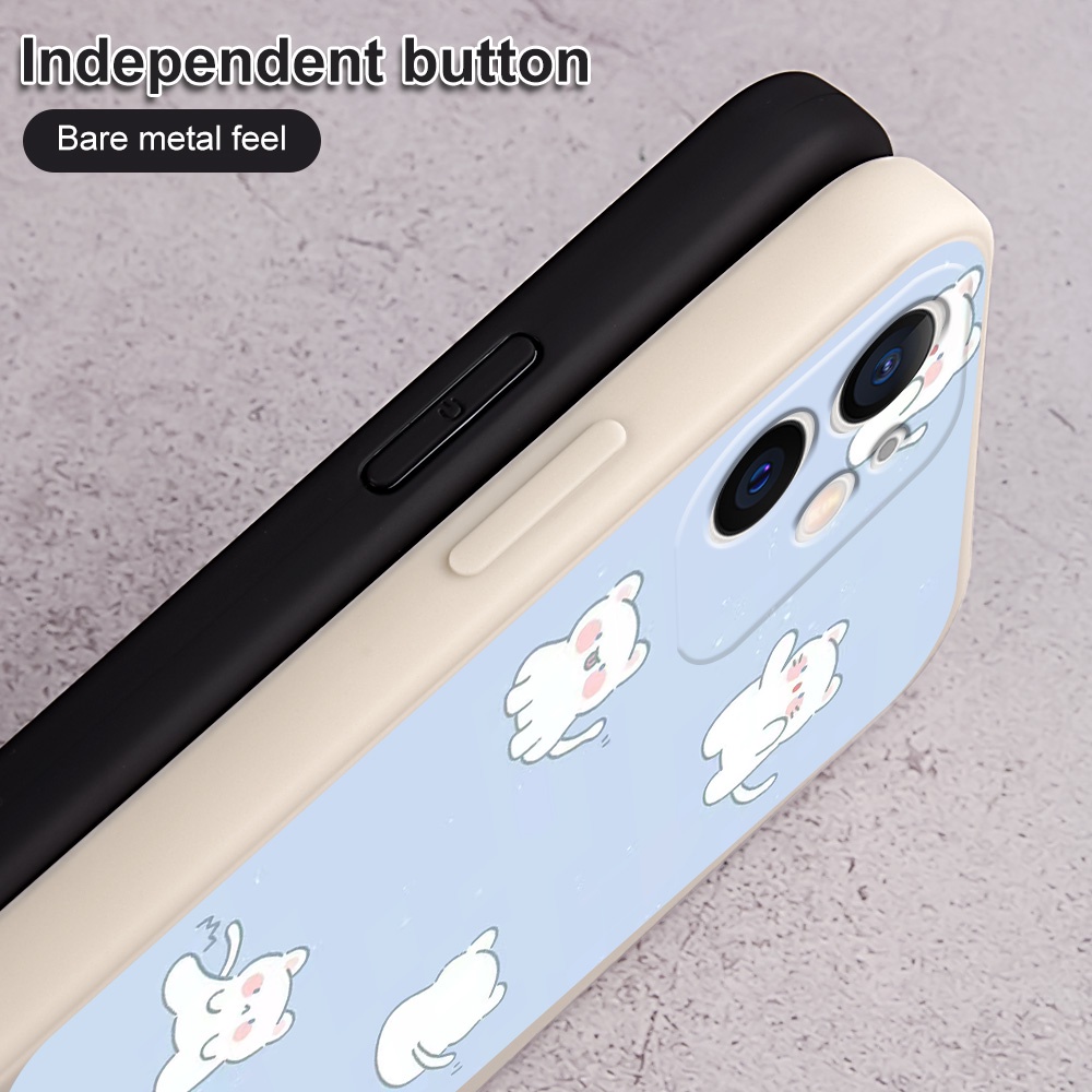 Ốp Điện Thoại Vẽ Hình Chú Cún/Trái Cây Màu Xanh Dương/Trắng Chống Rơi Cho Samsung Galaxy A7 2018 A50 A30S A50S A30 A20 M10S A10S M01S