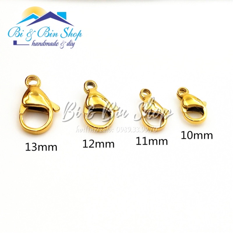 Sỉ 100 Móc Càng Cua Bằng Thép Không Gỉ Làm Trang Sức Handmade