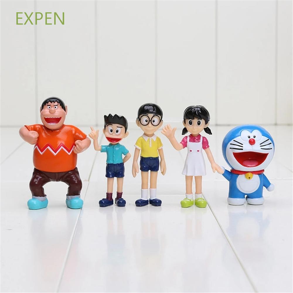 NOBITA NOBI Set 5 Mô Hình Đồ Chơi Nhân Vật Trong Phim Hoạt Hình Doraemon