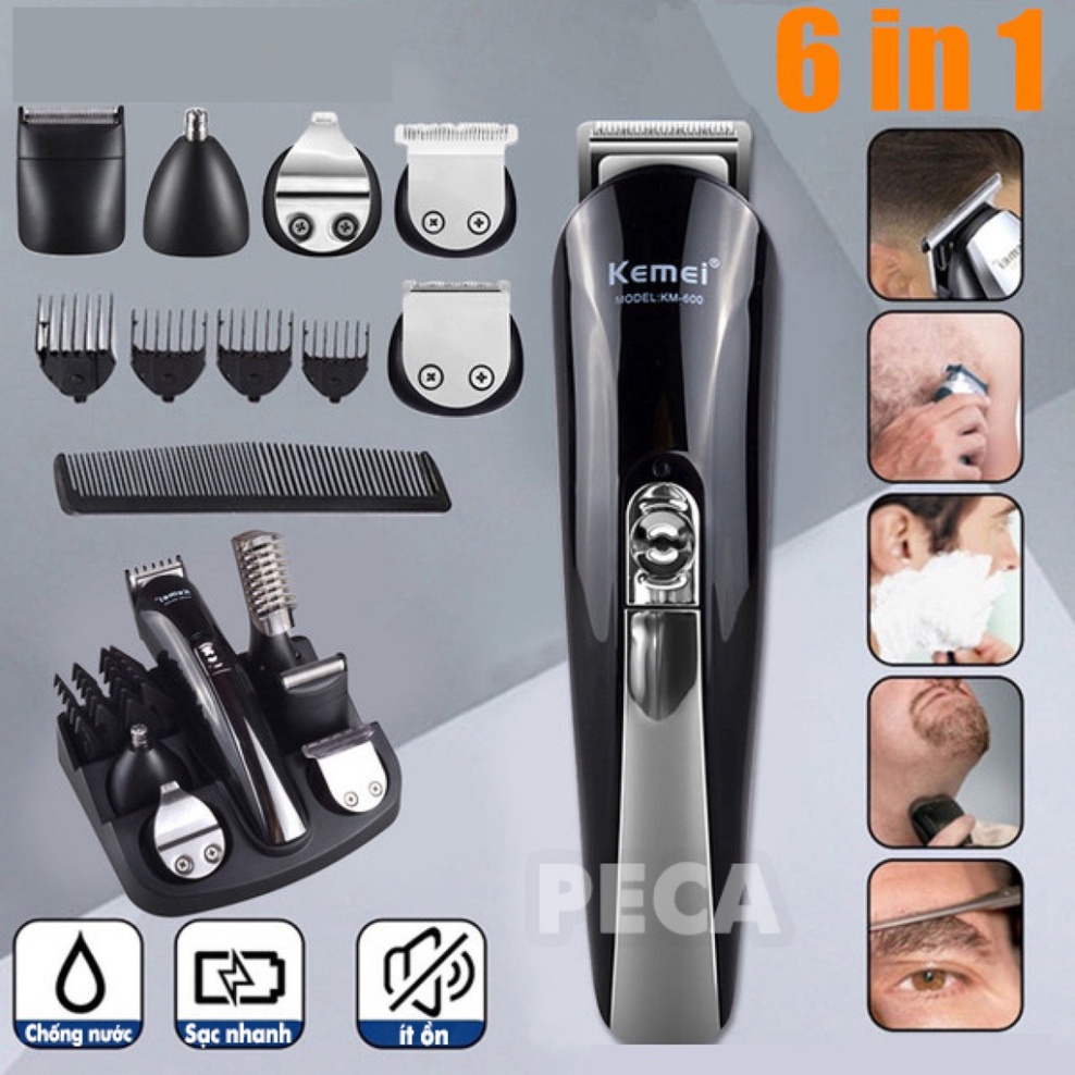 Tông đơ cắt tóc chuyên nghiệp Kemei KM- 600, Tăng đơ cắt tóc trẻ em, người lớn, không dây