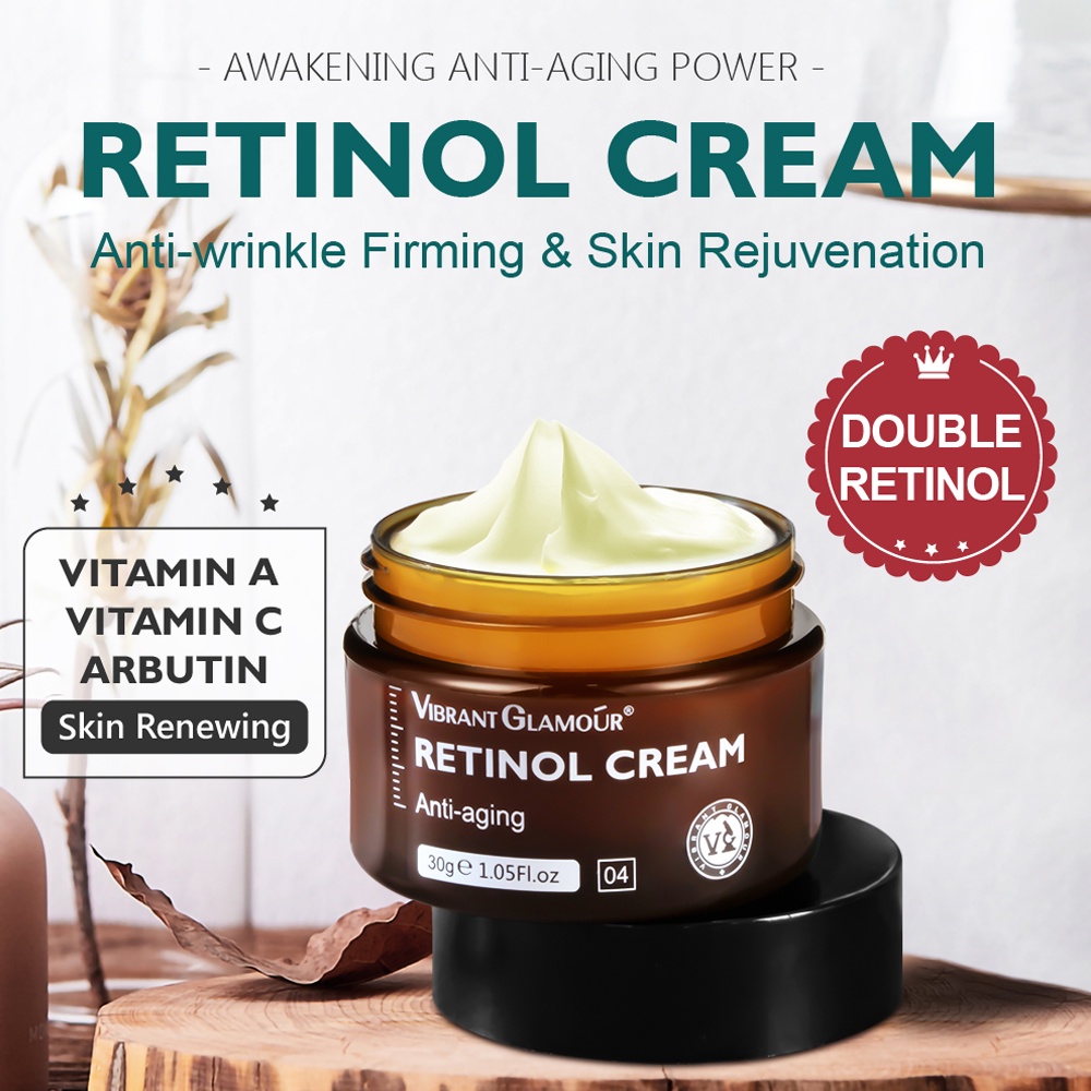 Kem Dưỡng Da Mặt VIBRANT GLAMOUR Chứa Retinol Tự Nhiên Làm Săn Chắc Da Chống Lão Hóa Loại Bỏ Nếp Nhăn Dưỡng Ẩm Và Làm Trắng Da