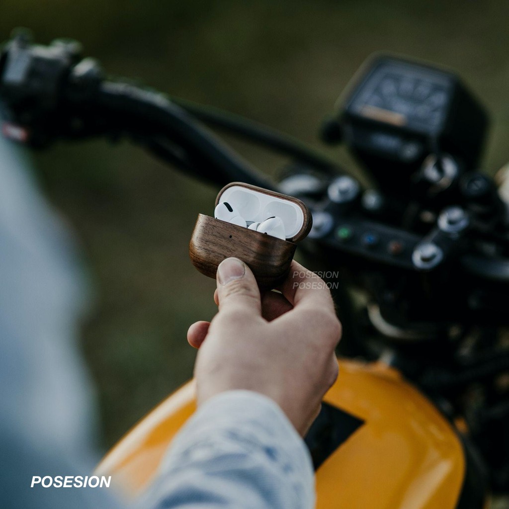 Case Airpods Pro bằng gỗ lót da ốp Airpods 1 2 cao cấp