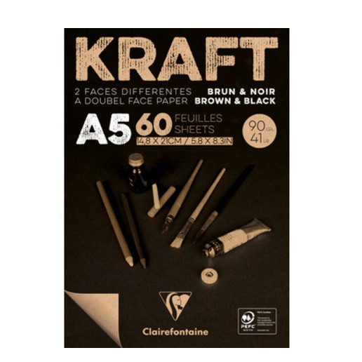 Sổ Kraft Clairefontaine 90gsm 60 Feuilles Sheets