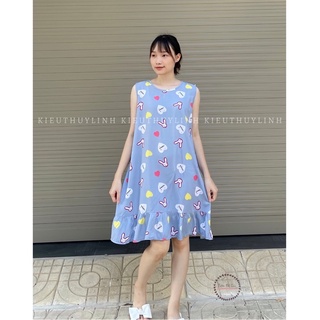 Váy lanh bầu sát nách